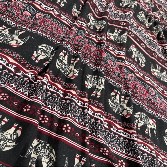 Derek heart plus size 1x short sleeve mini dress, vneck, elephants, ties at side - Picture 5 of 12